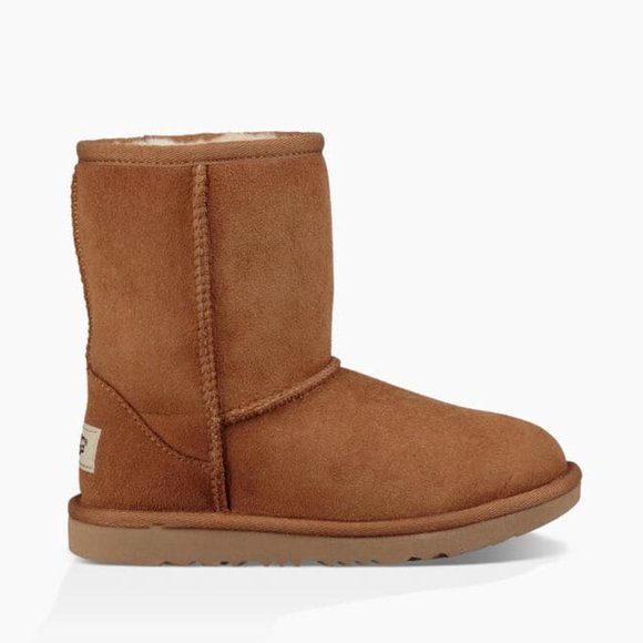 UGG Other - NEW UGG Kid Youth Classic II Short Chestnut Sheepskin Fur Lined Mid Calf Boot